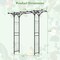 Garden Arbor with Trellis 6.8 Ft, Outdoor Arch for Vines and Roses